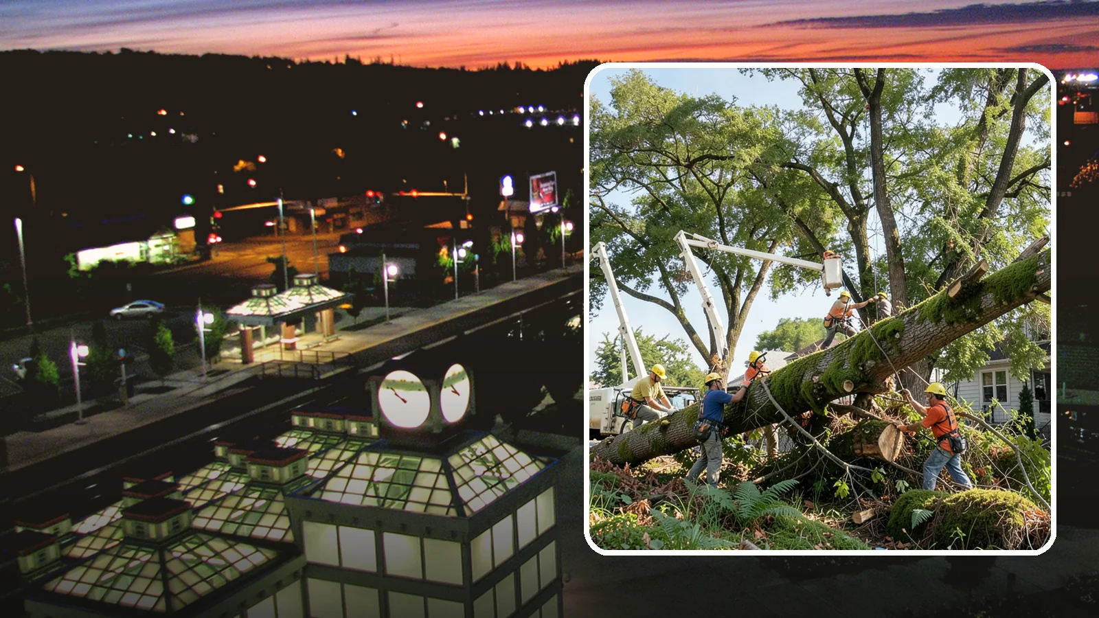 Leaning tree removal in Auburn, King County, WA - The removal of trees with a pronounced or unstable lean.
