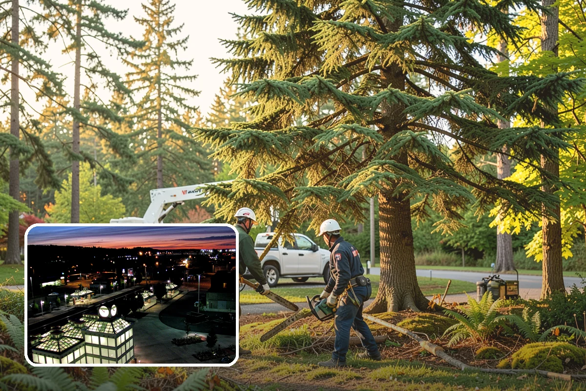 Leaning tree removal in Auburn, King County, WA - Removes safety hazards and reduces liability