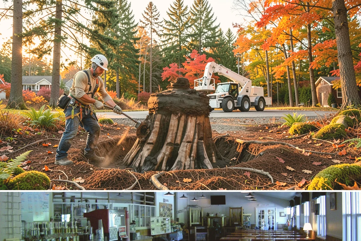 Leaning tree removal in Black Diamond, King County, WA - This service can be performed year-round in the Puget Sound climate but requires extra caution during wet seasons when unstable...