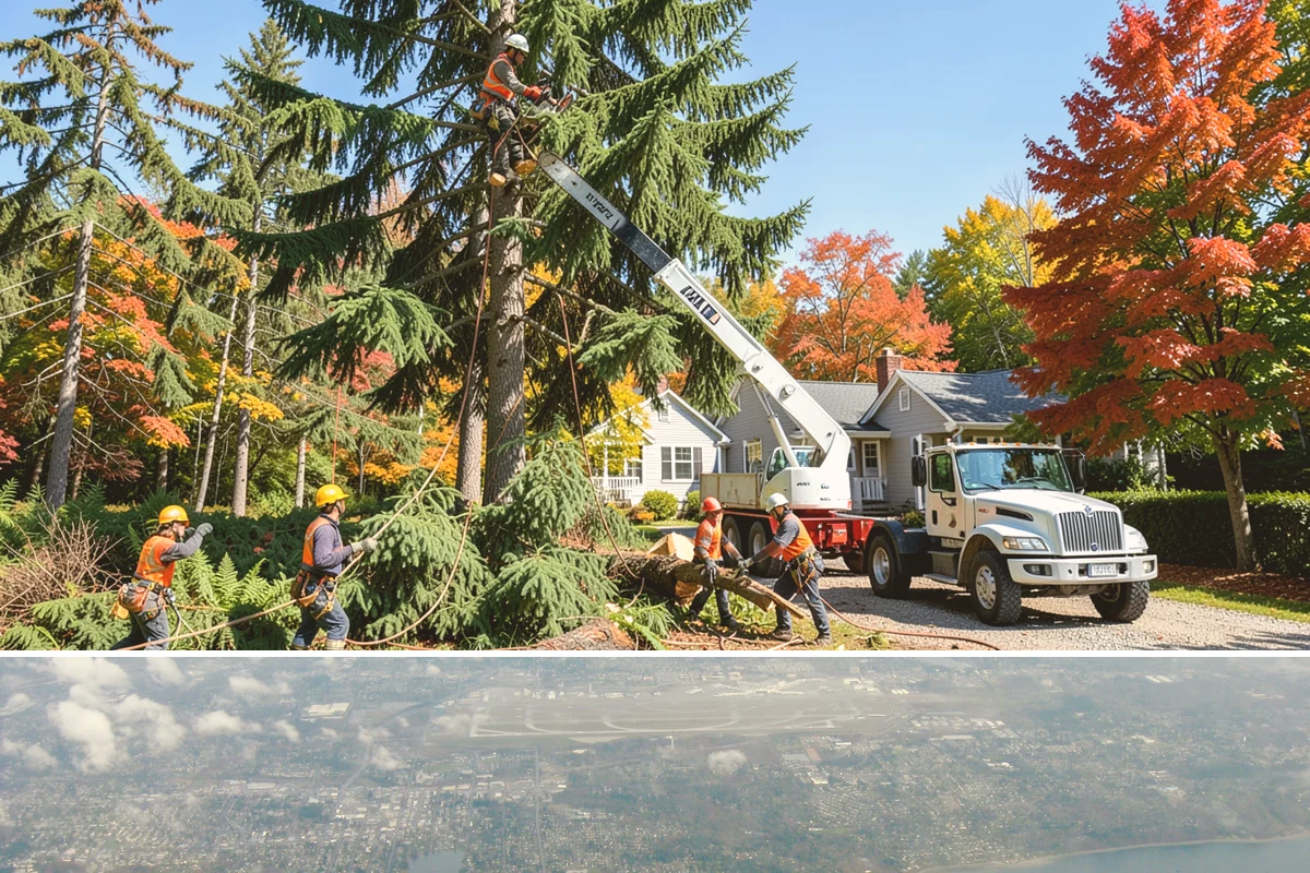Leaning tree removal in Burien, King County, WA - This service can be performed year-round in the Puget Sound climate but requires extra caution during wet seasons when unstable...