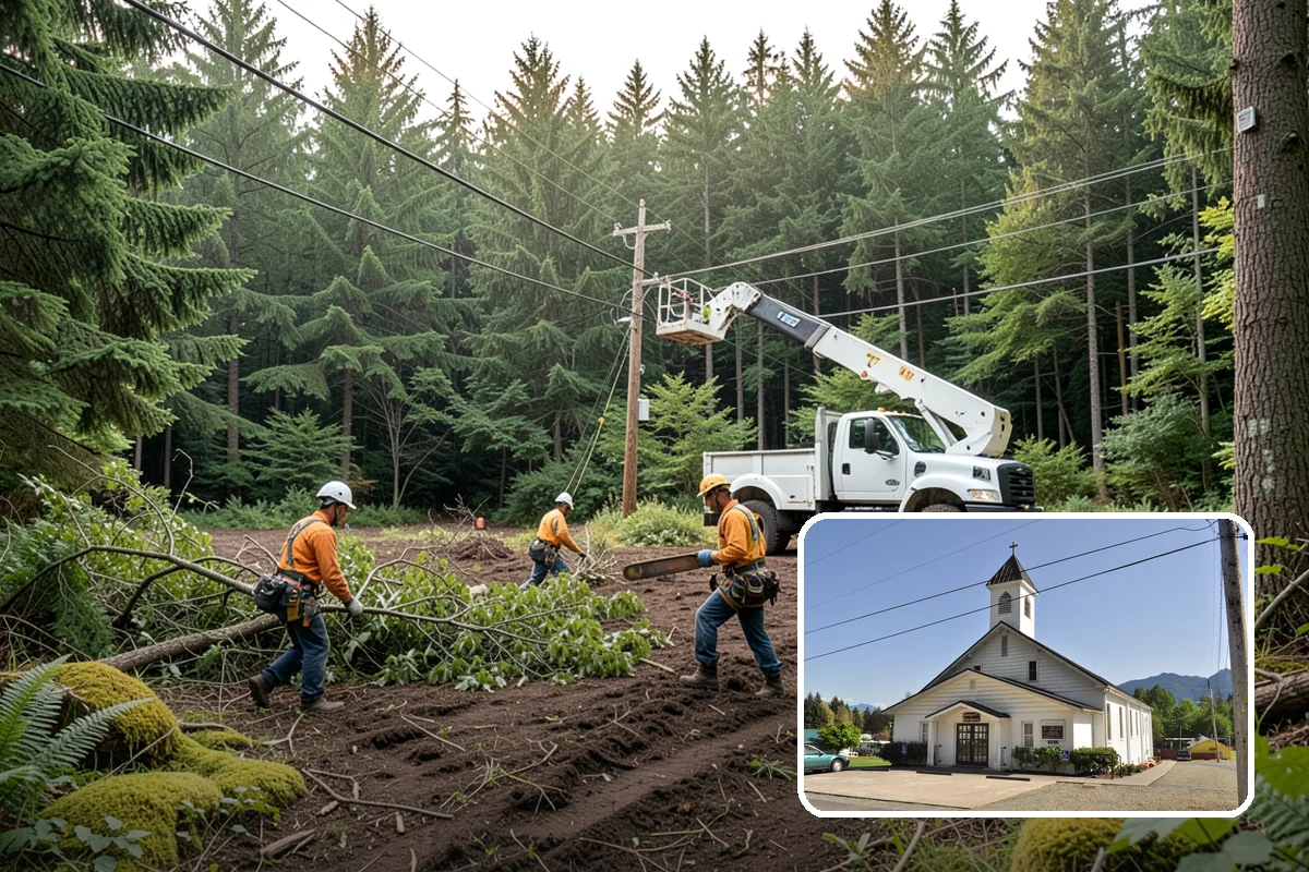 Leaning tree removal in Concrete, Skagit County, WA - Removes safety hazards and reduces liability