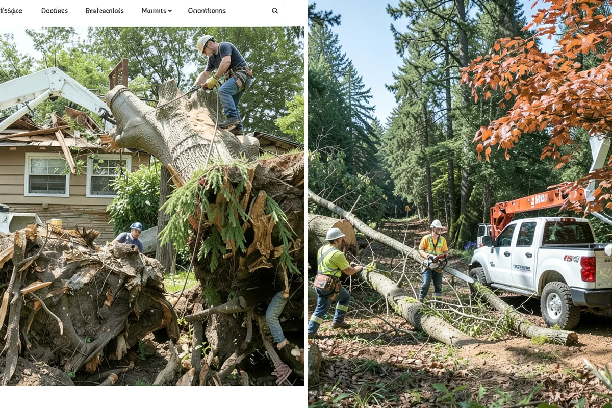 Leaning tree removal in Concrete, Skagit County, WA - On-site assessment and hazard evaluation