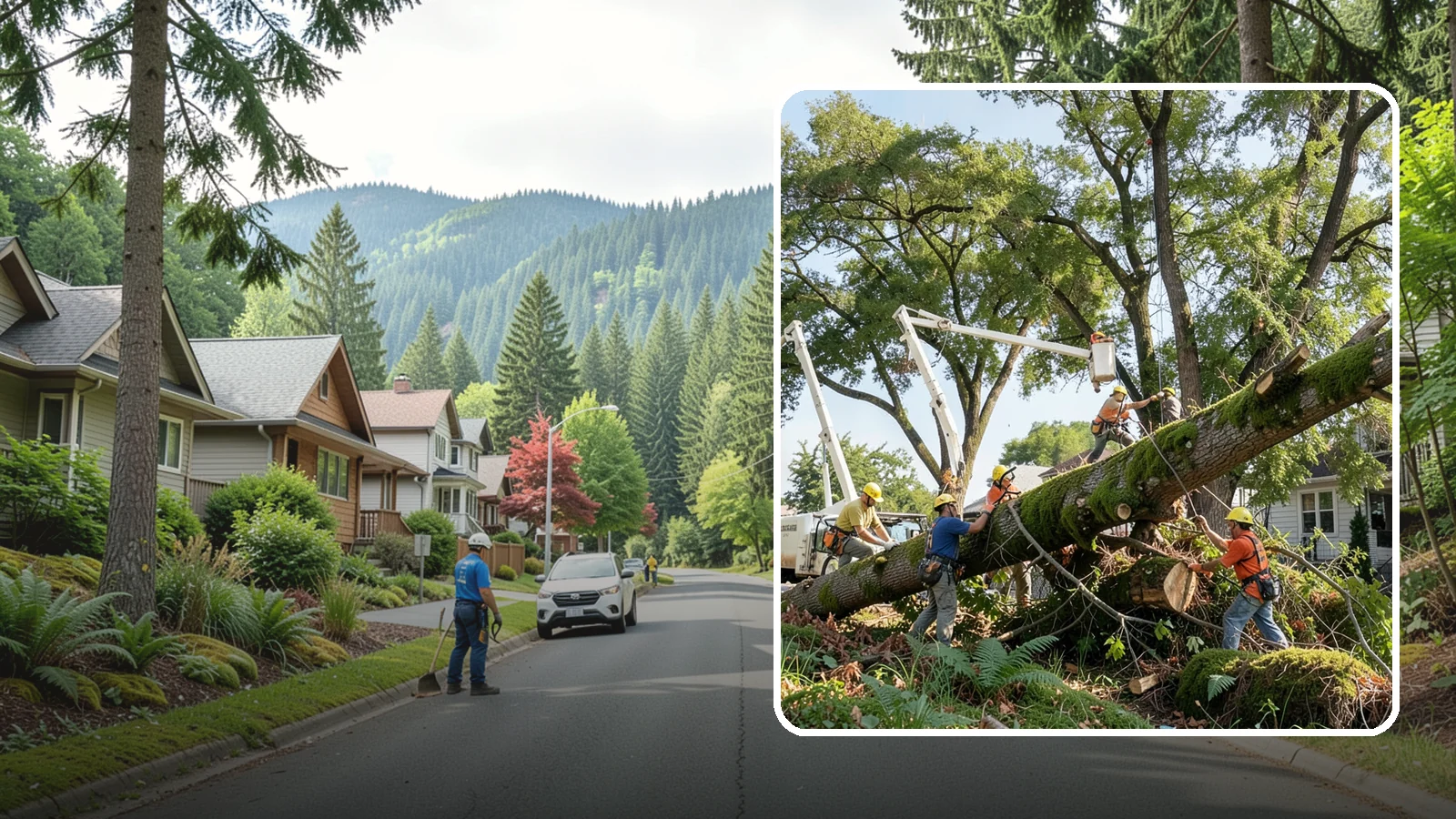 Leaning tree removal in Darrington, Snohomish County, WA - The removal of trees with a pronounced or unstable lean.