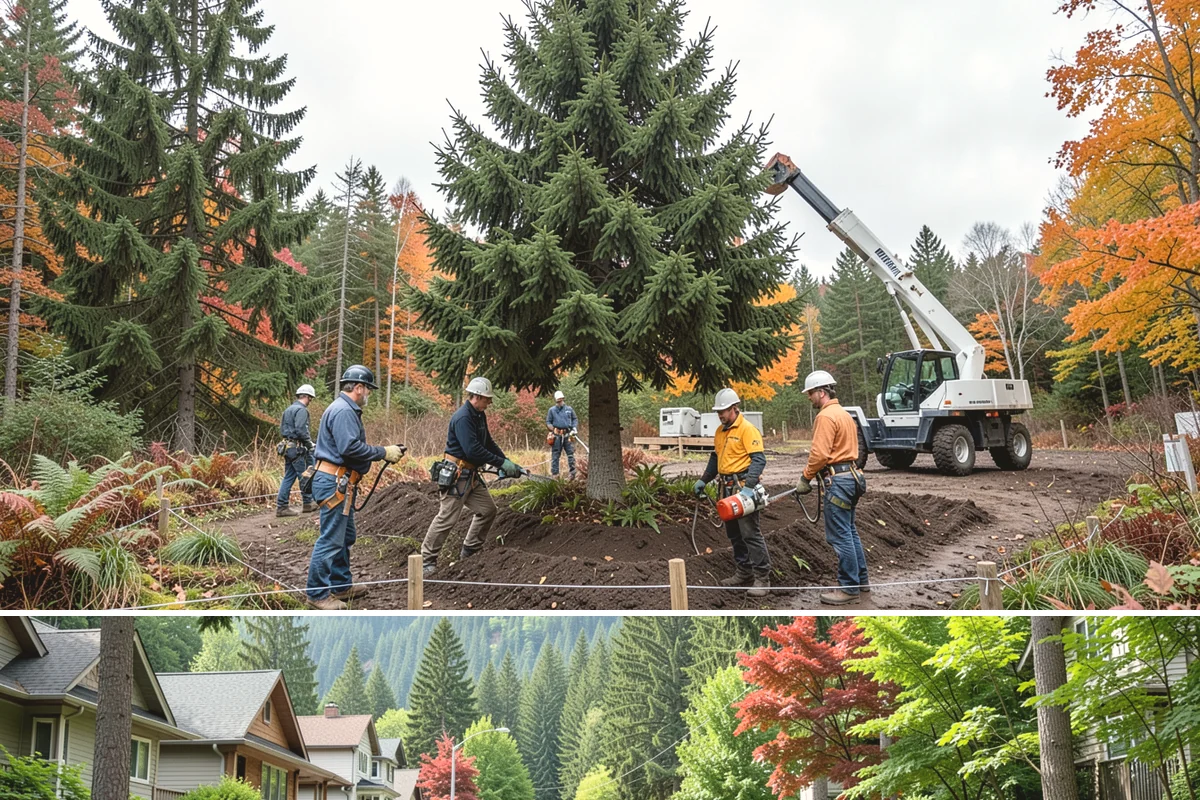 Leaning tree removal in Darrington, Snohomish County, WA - This service can be performed year-round in the Puget Sound climate but requires extra caution during wet seasons when unstable...
