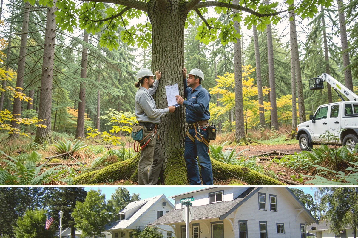 Leaning tree removal in DuPont, Pierce County, WA - This service can be performed year-round in the Puget Sound climate but requires extra caution during wet seasons when unstable...