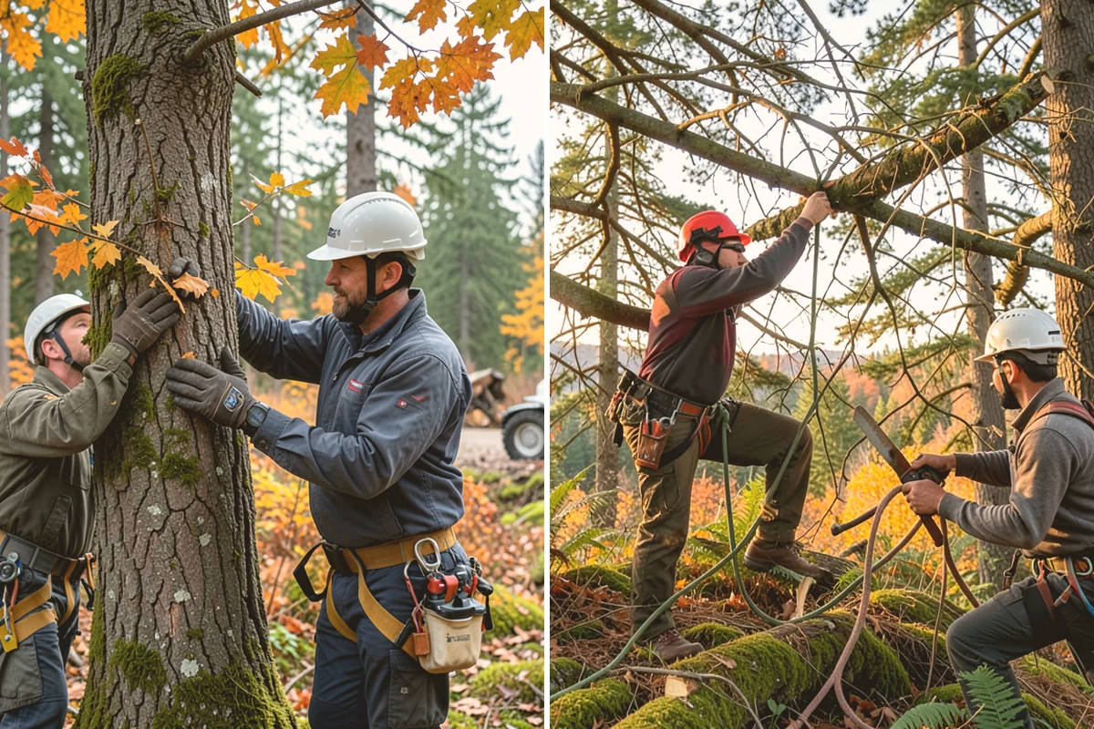 Leaning tree removal in Edmonds, Snohomish County, WA - On-site assessment and hazard evaluation