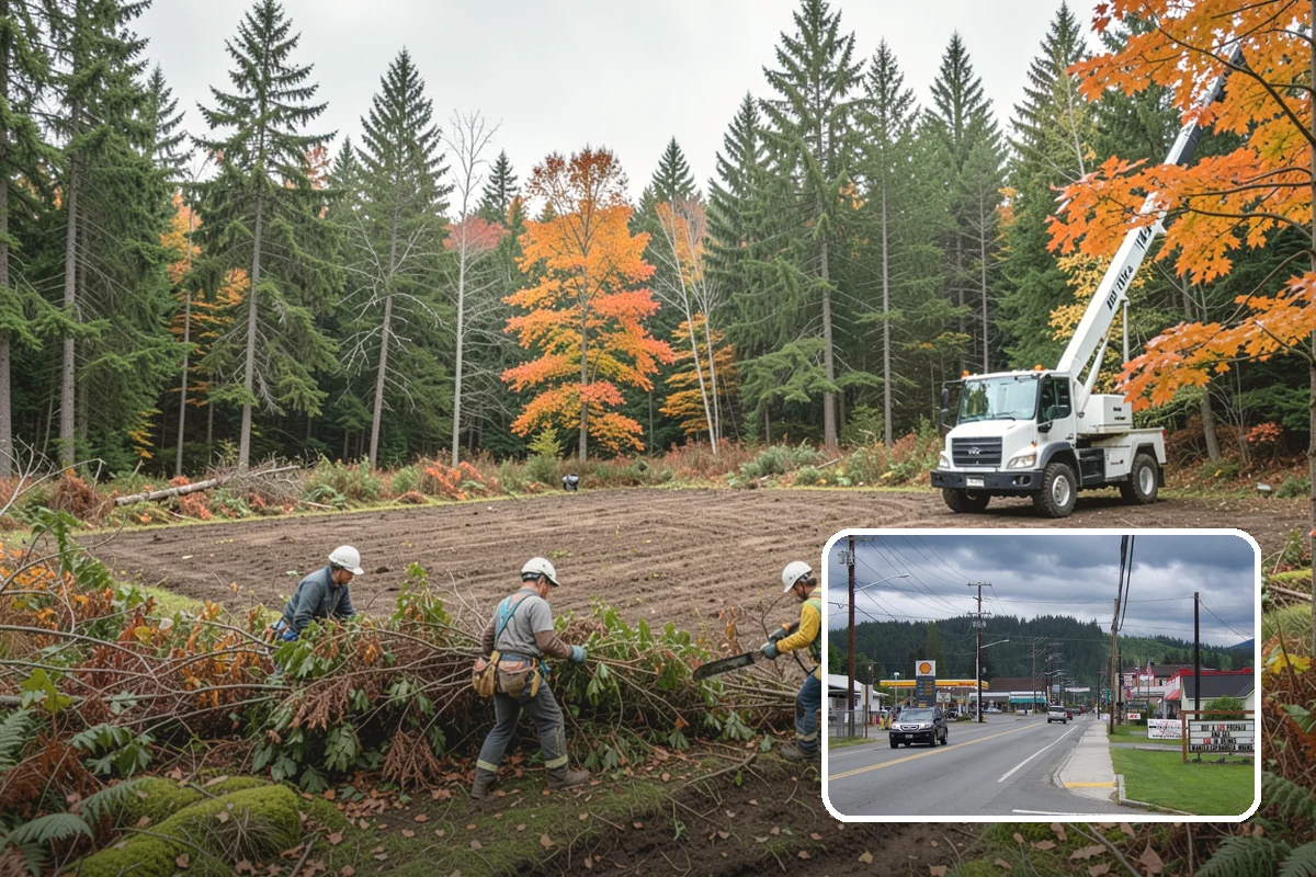 Leaning tree removal in Granite Falls, Snohomish County, WA - Removes safety hazards and reduces liability