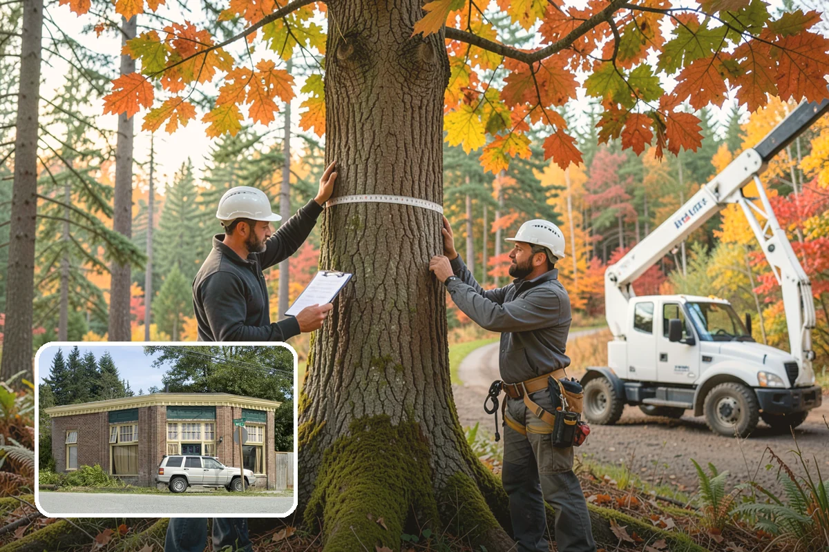 Leaning tree removal in Hamilton, Skagit County, WA - Removes safety hazards and reduces liability