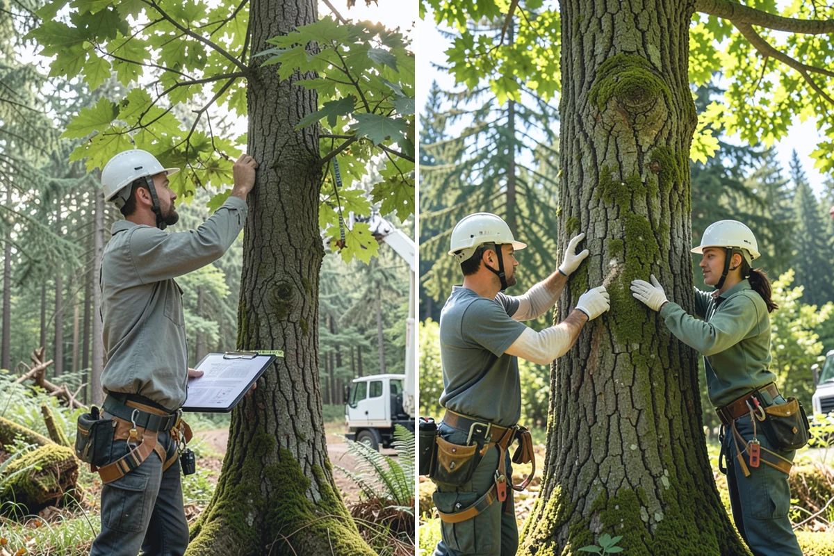 Leaning tree removal in Hamilton, Skagit County, WA - On-site assessment and hazard evaluation