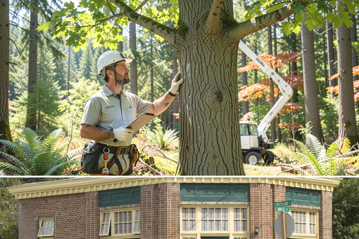 Leaning tree removal in Hamilton, Skagit County, WA - This service can be performed year-round in the Puget Sound climate but requires extra caution during wet seasons when unstable...