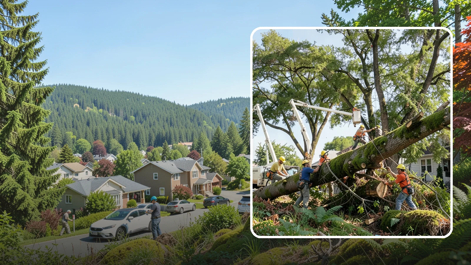 Leaning tree removal in Index, Snohomish County, WA - The removal of trees with a pronounced or unstable lean.