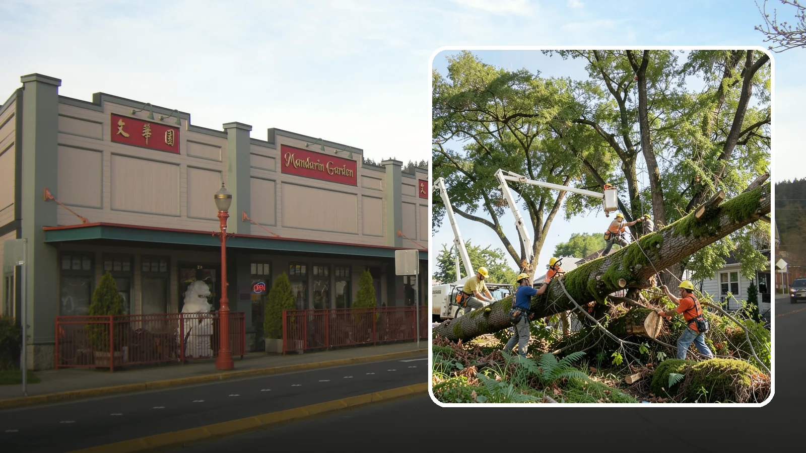 Leaning tree removal in Issaquah, King County, WA - The removal of trees with a pronounced or unstable lean.