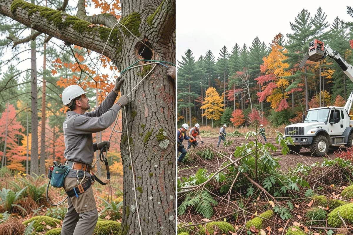 Leaning tree removal in Lake Stevens, Snohomish County, WA - On-site assessment and hazard evaluation