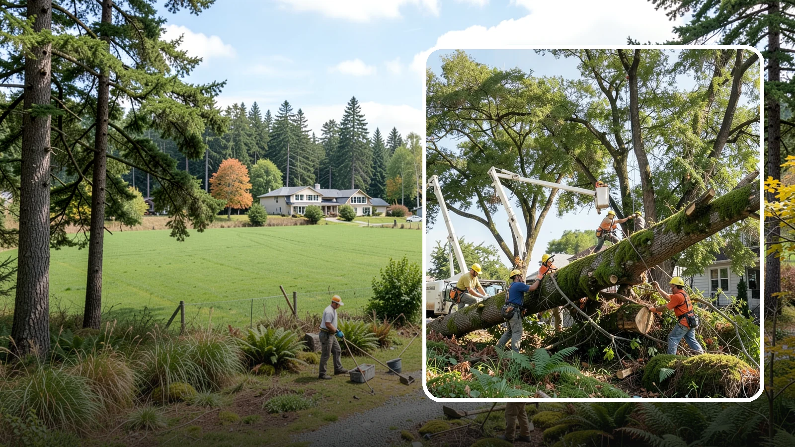 Leaning tree removal in Lyman, Skagit County, WA - The removal of trees with a pronounced or unstable lean.