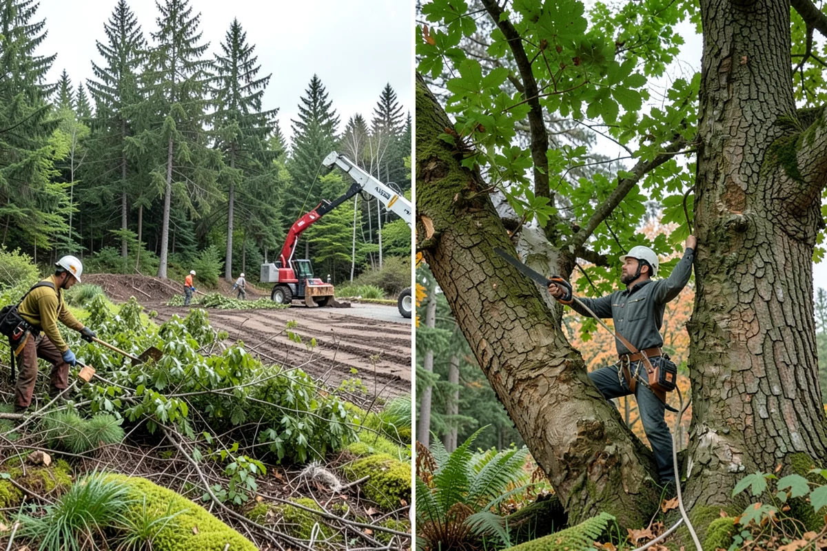 Leaning tree removal in Lyman, Skagit County, WA - On-site assessment and hazard evaluation