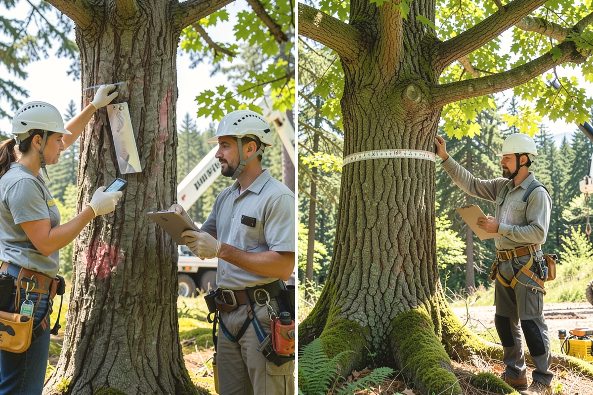 Leaning tree removal in Mercer Island, King County, WA - On-site assessment and hazard evaluation