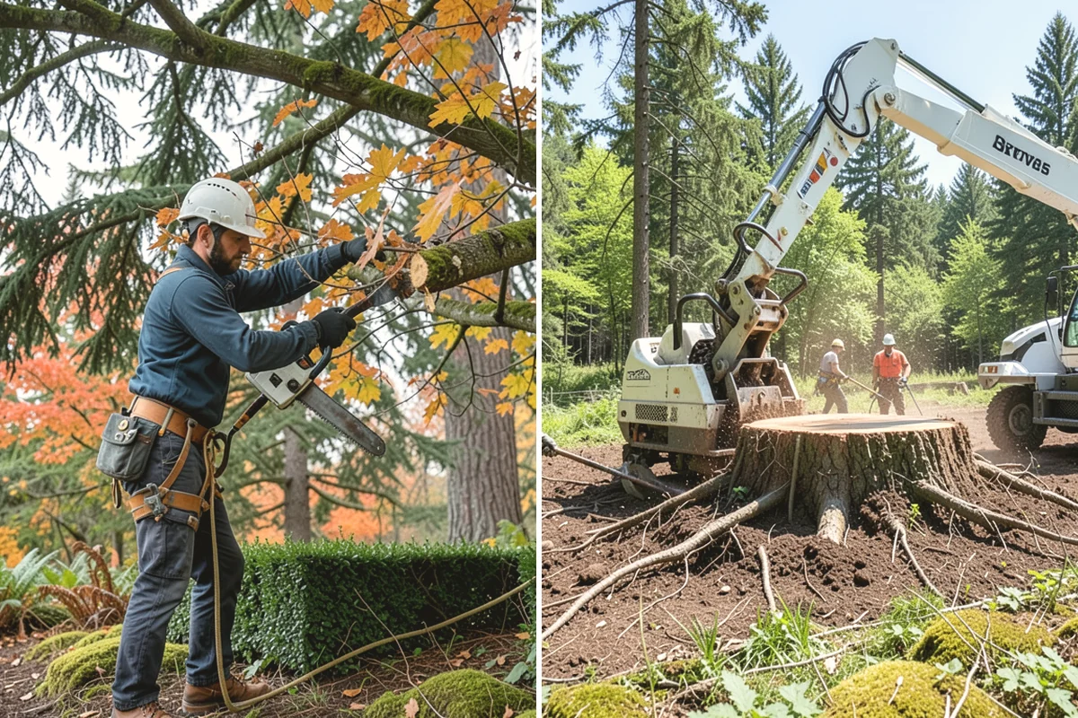 Leaning tree removal in Mill Creek, Snohomish County, WA - On-site assessment and hazard evaluation