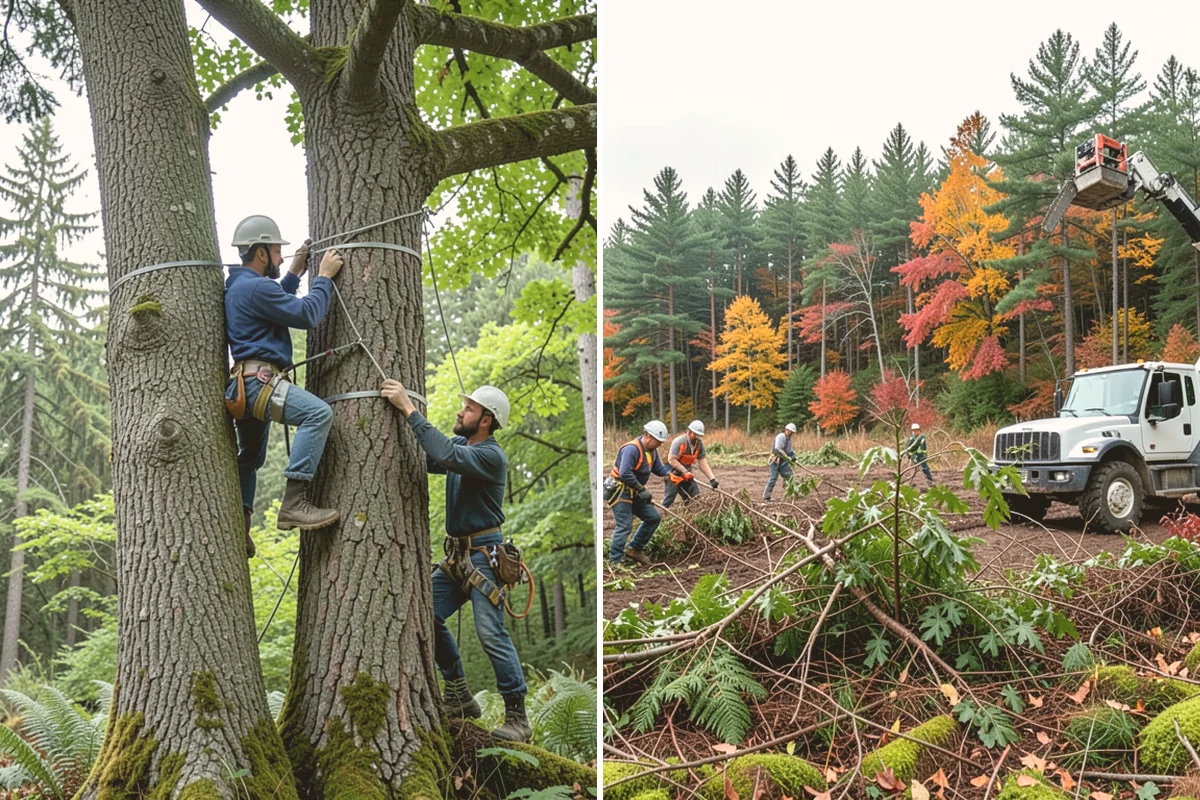 Leaning tree removal in Mount Vernon, Skagit County, WA - On-site assessment and hazard evaluation