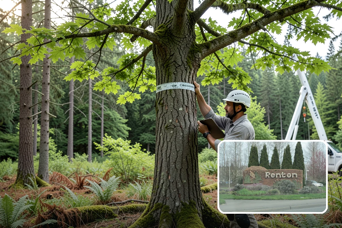 Leaning tree removal in Renton, King County, WA - Removes safety hazards and reduces liability