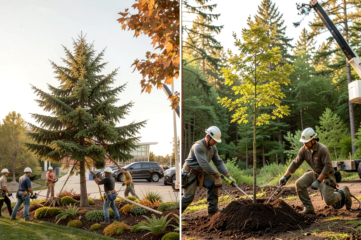 Leaning tree removal in Sedro-Woolley, Skagit County, WA - On-site assessment and hazard evaluation