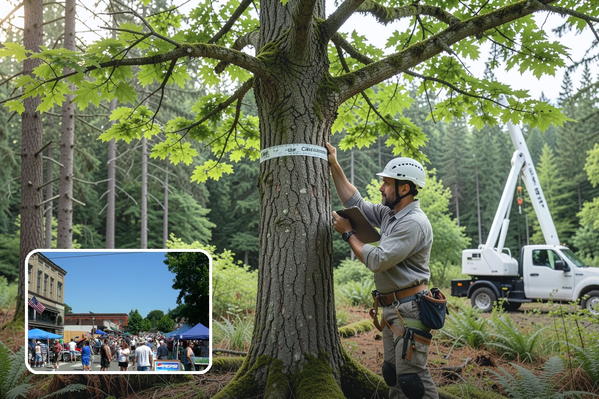 Leaning tree removal in Snohomish, Snohomish County, WA - Removes safety hazards and reduces liability