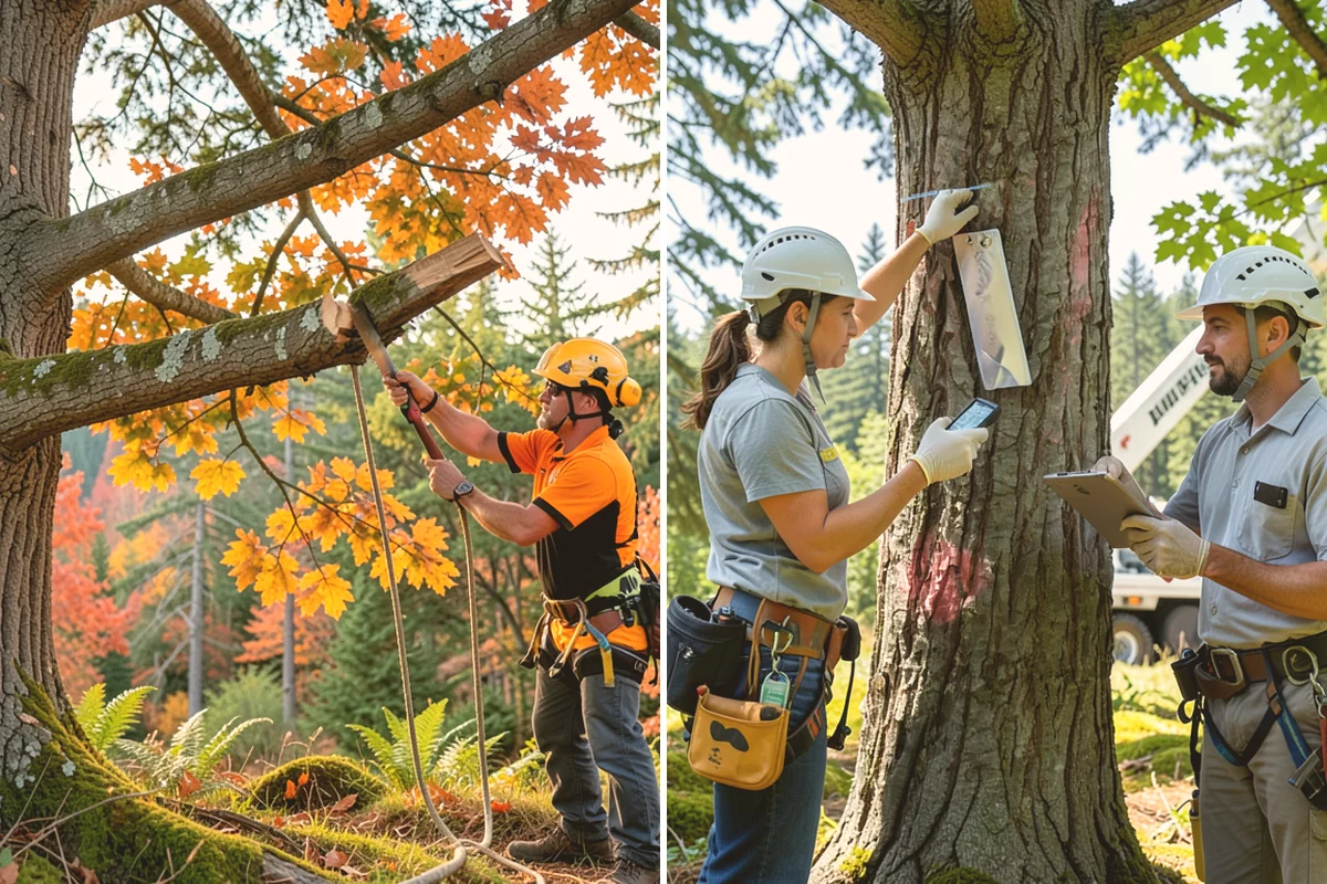 Leaning tree removal in Stanwood, Snohomish County, WA - On-site assessment and hazard evaluation