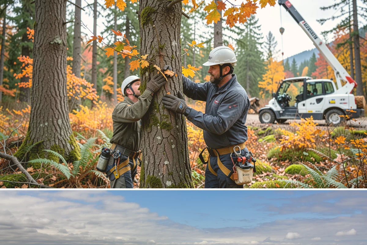 Leaning tree removal in University Place, Pierce County, WA - This service can be performed year-round in the Puget Sound climate but requires extra caution during wet seasons when unstable...