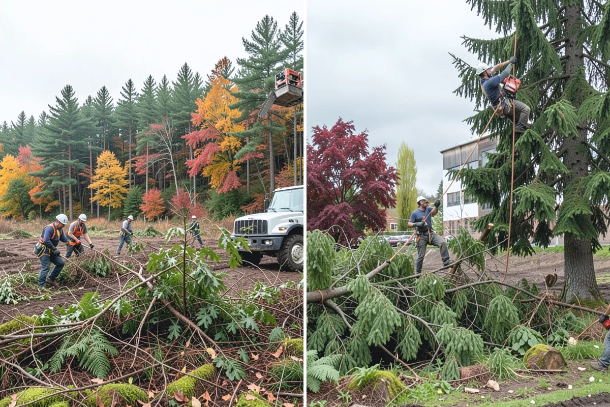Leaning tree removal in Wilkeson, Pierce County, WA - On-site assessment and hazard evaluation