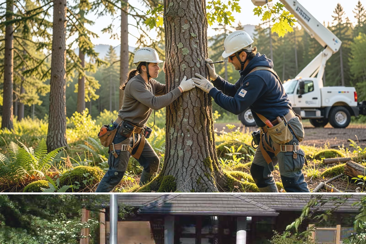 Leaning tree removal in Yarrow Point, King County, WA - This service can be performed year-round in the Puget Sound climate but requires extra caution during wet seasons when unstable...