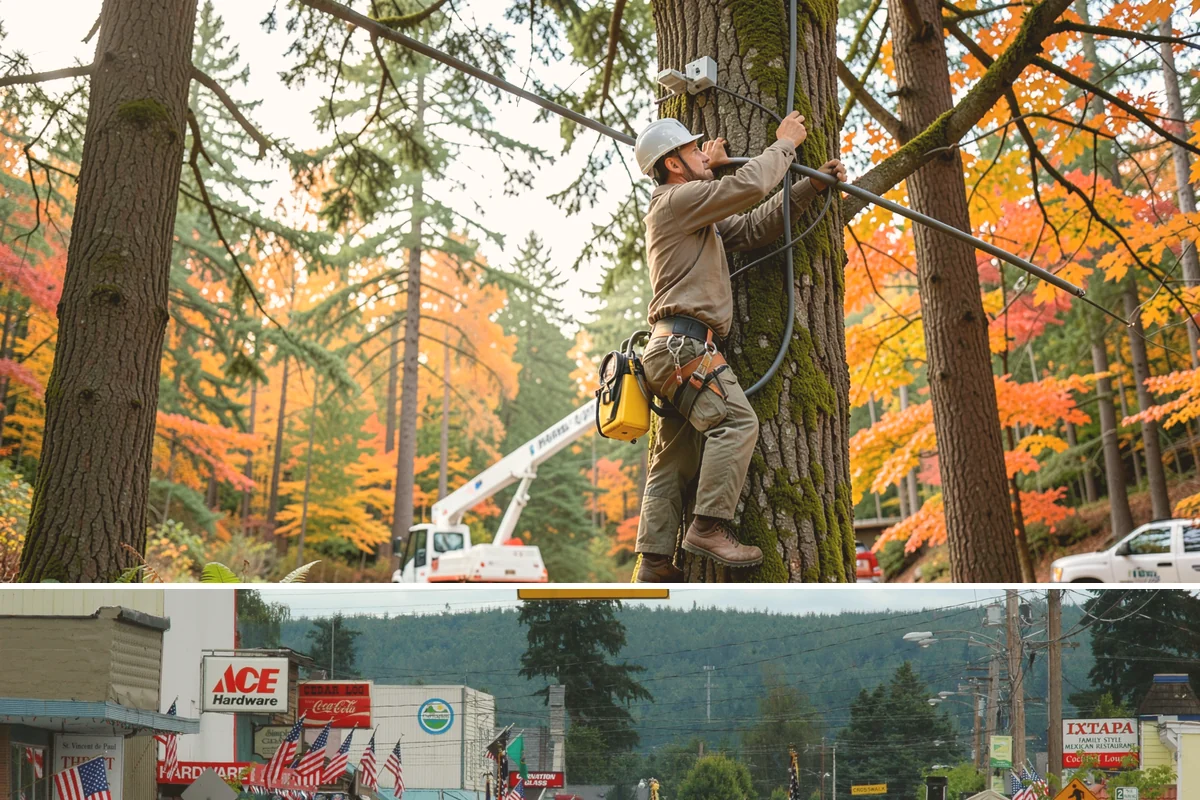 Lightning protection systems in Carnation, King County, WA - Work can generally be performed year-round in the Puget Sound climate but must follow recognized arboricultural standards...