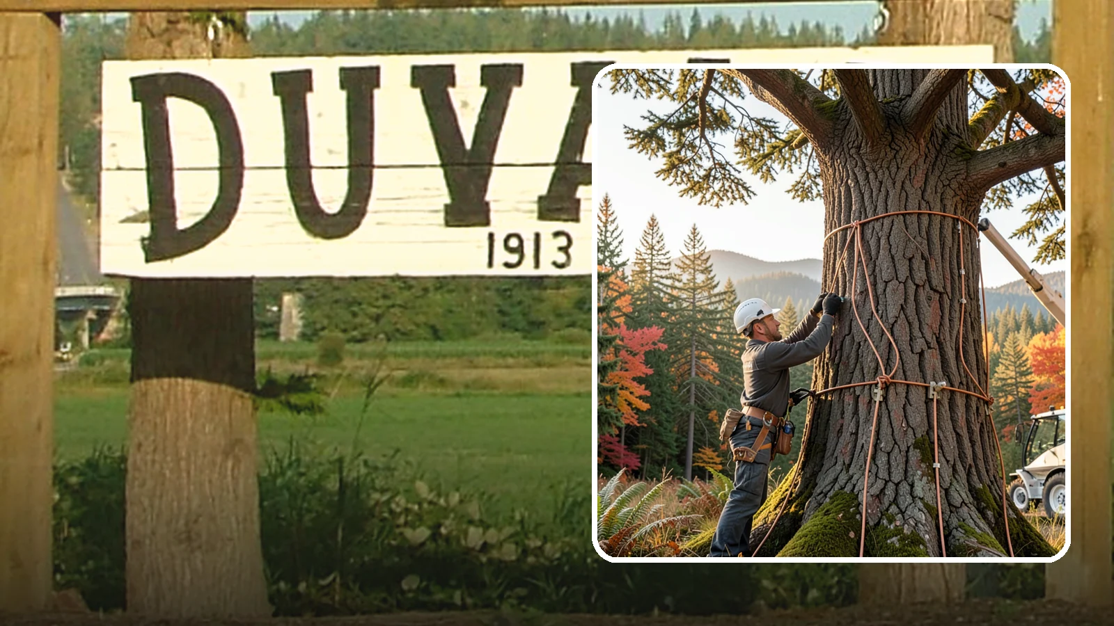 Lightning protection systems in Duvall, King County, WA - The installation of lightning protection for high-value trees.