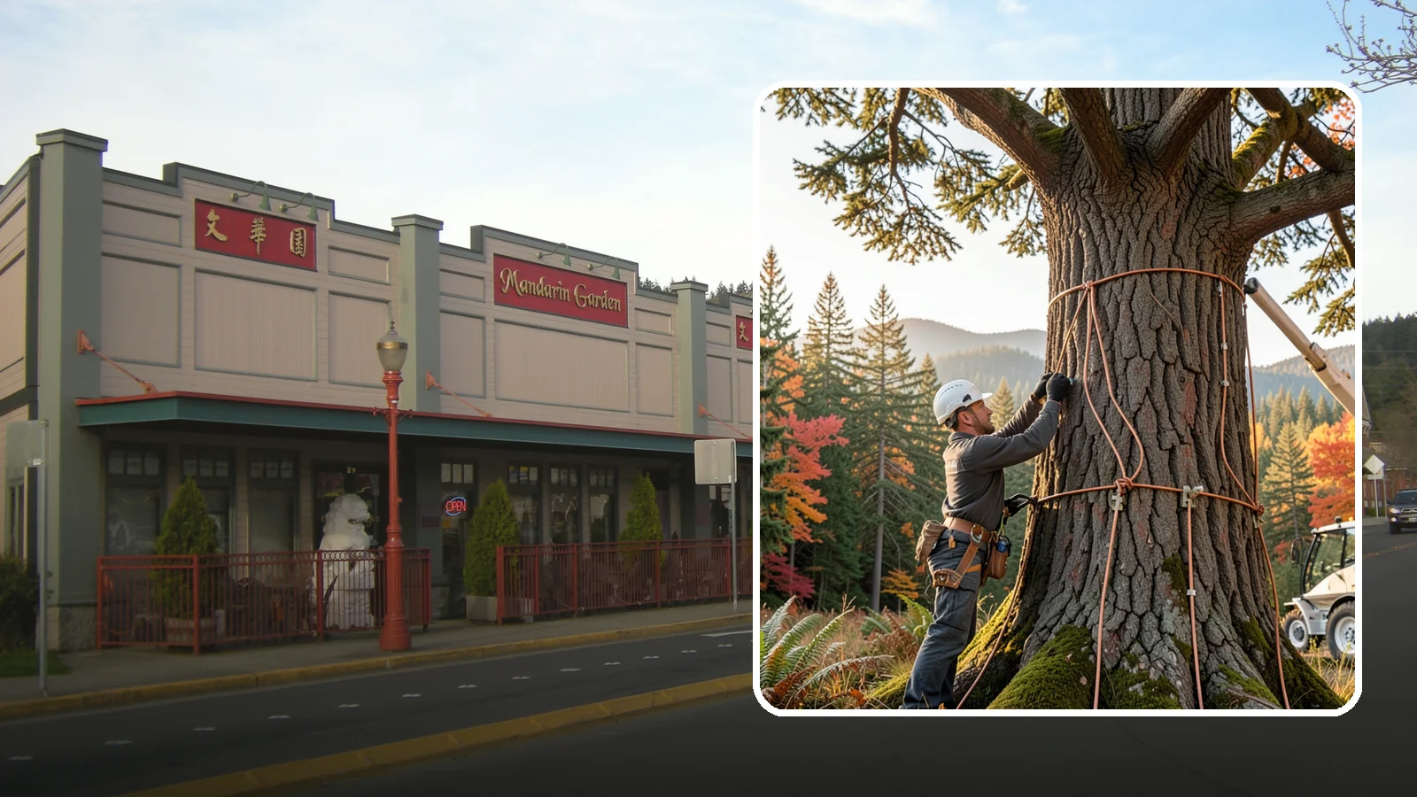Lightning protection systems in Issaquah, King County, WA - The installation of lightning protection for high-value trees.