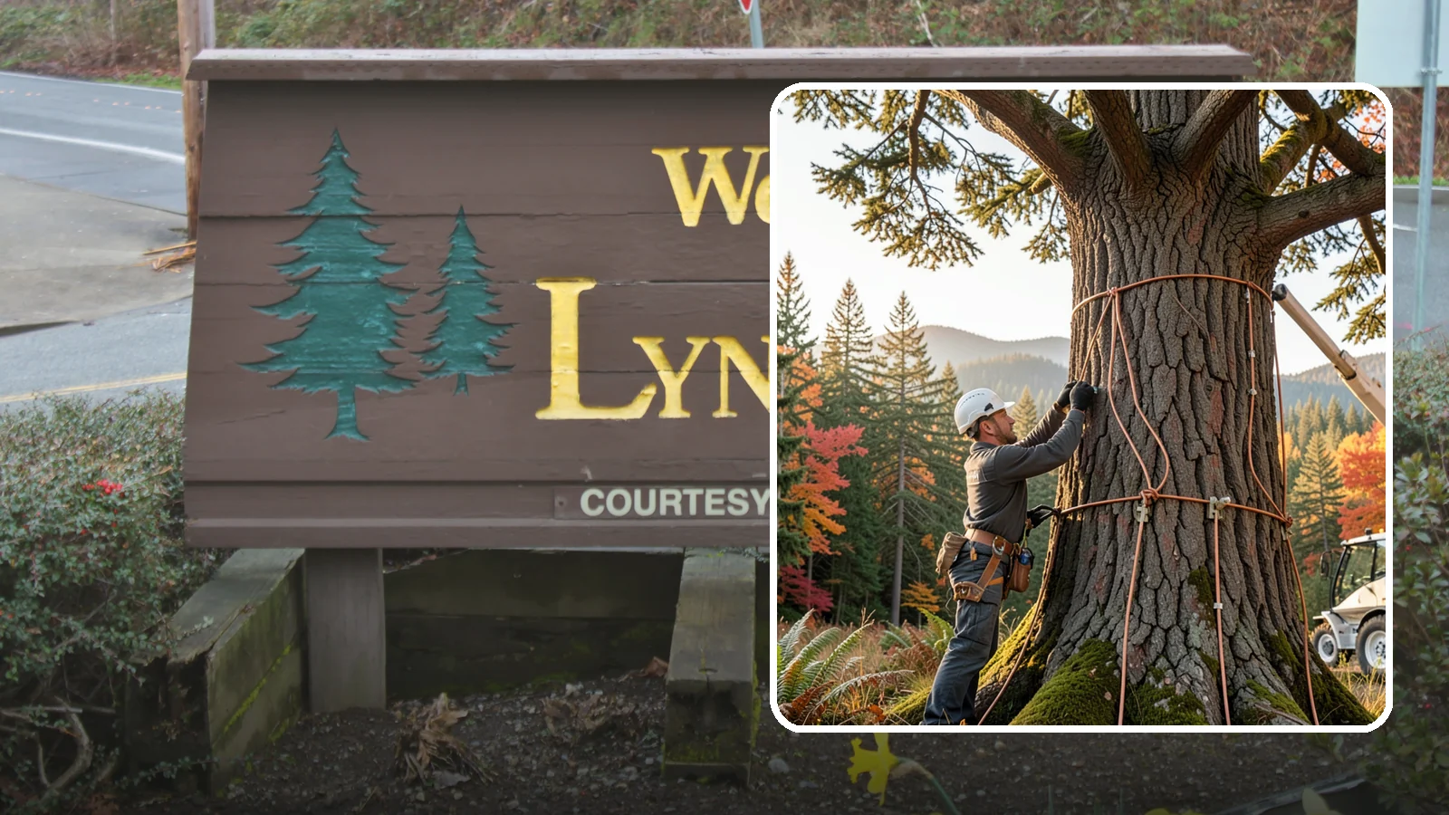 Lightning protection systems in Lynnwood, Snohomish County, WA - The installation of lightning protection for high-value trees.
