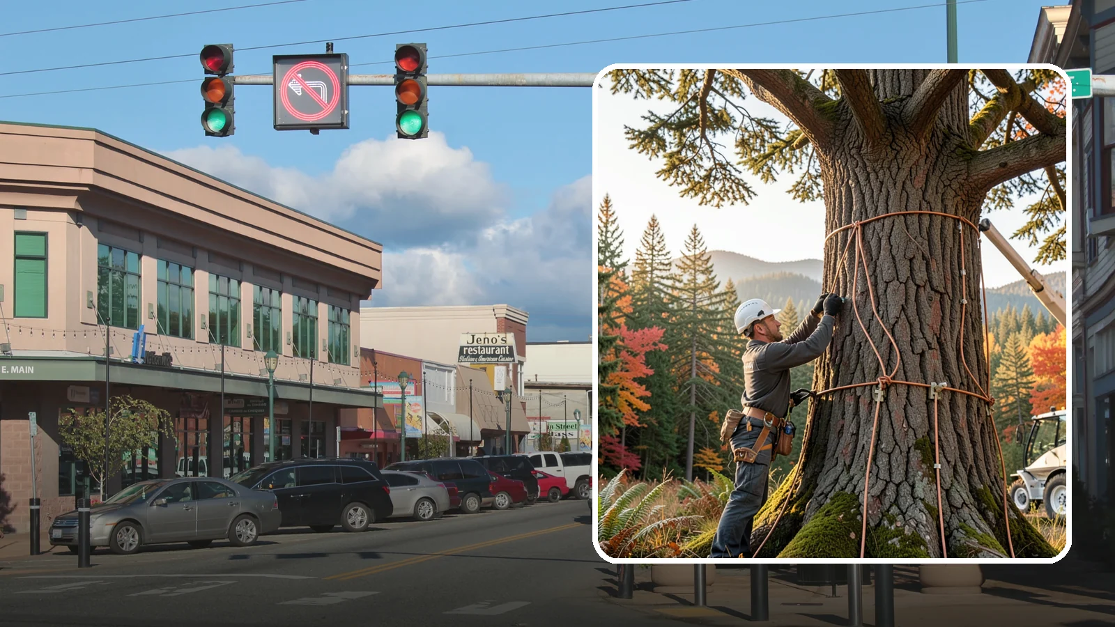 Lightning protection systems in Monroe, Snohomish County, WA - The installation of lightning protection for high-value trees.