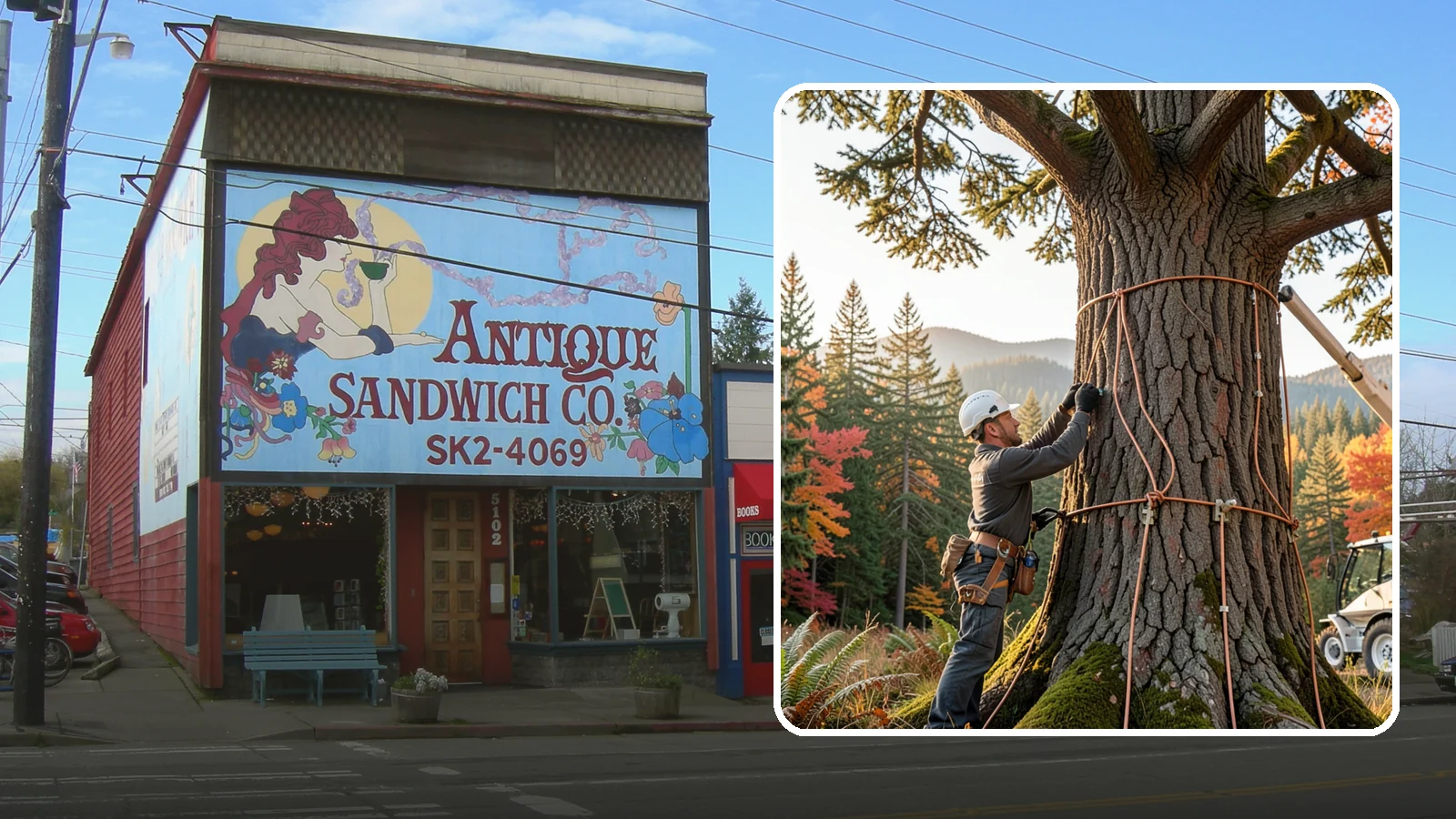 Lightning protection systems in Ruston, Pierce County, WA - The installation of lightning protection for high-value trees.