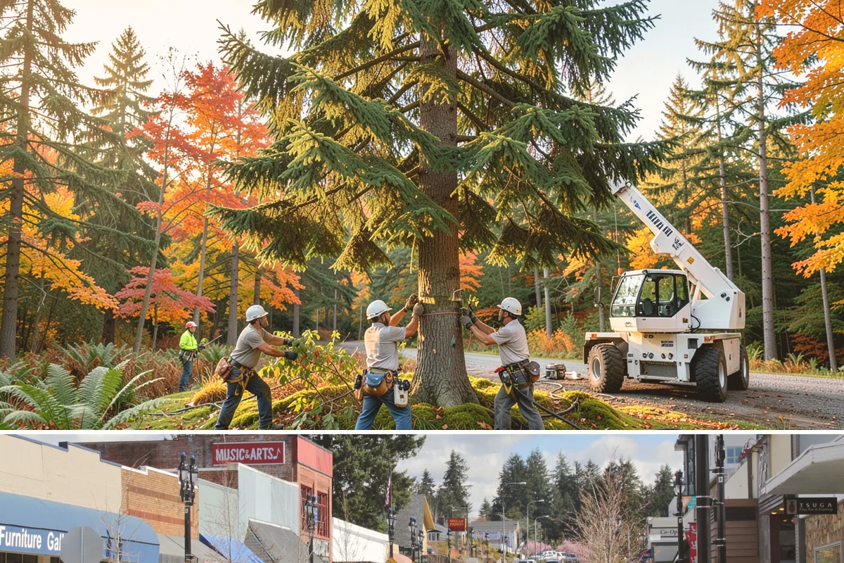 Limb support systems in Bothell, King County, WA - This service can generally be performed year-round in Puget Sound weather but requires careful planning to avoid ice loading on...