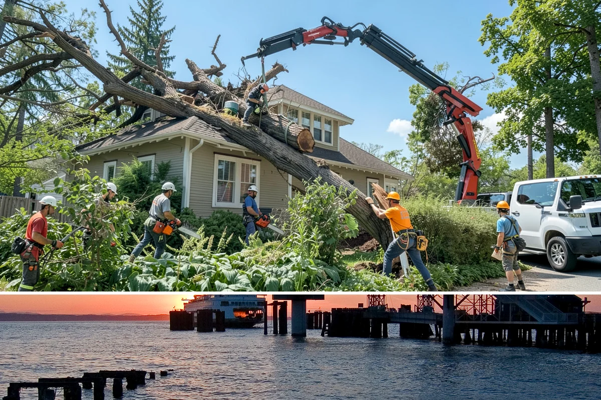 Limb support systems in Edmonds, Snohomish County, WA - This service can generally be performed year-round in Puget Sound weather but requires careful planning to avoid ice loading on...