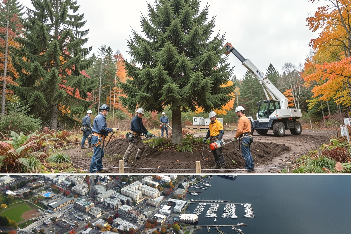 Limb support systems in Kirkland, King County, WA - This service can generally be performed year-round in Puget Sound weather but requires careful planning to avoid ice loading on...