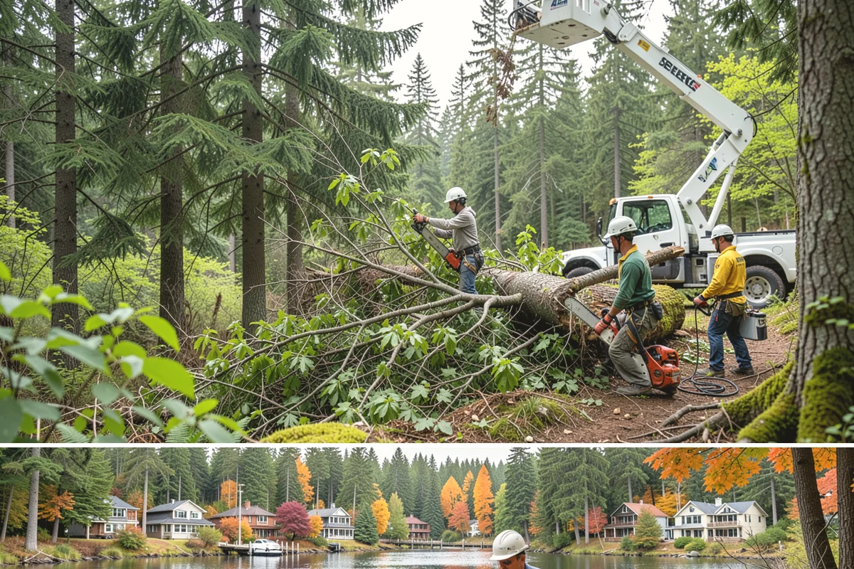 Limb support systems in La Conner, Skagit County, WA - This service can generally be performed year-round in Puget Sound weather but requires careful planning to avoid ice loading on...