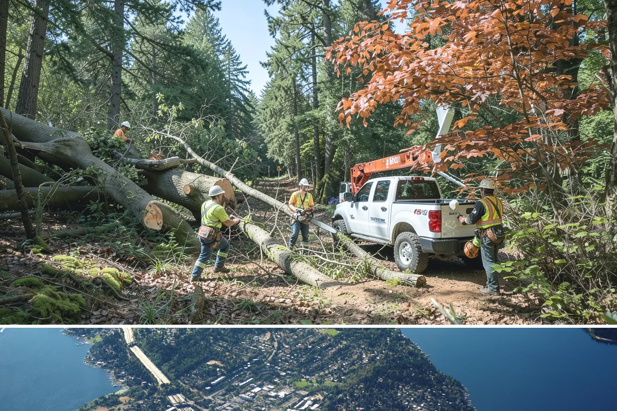 Limb support systems in Mercer Island, King County, WA - This service can generally be performed year-round in Puget Sound weather but requires careful planning to avoid ice loading on...