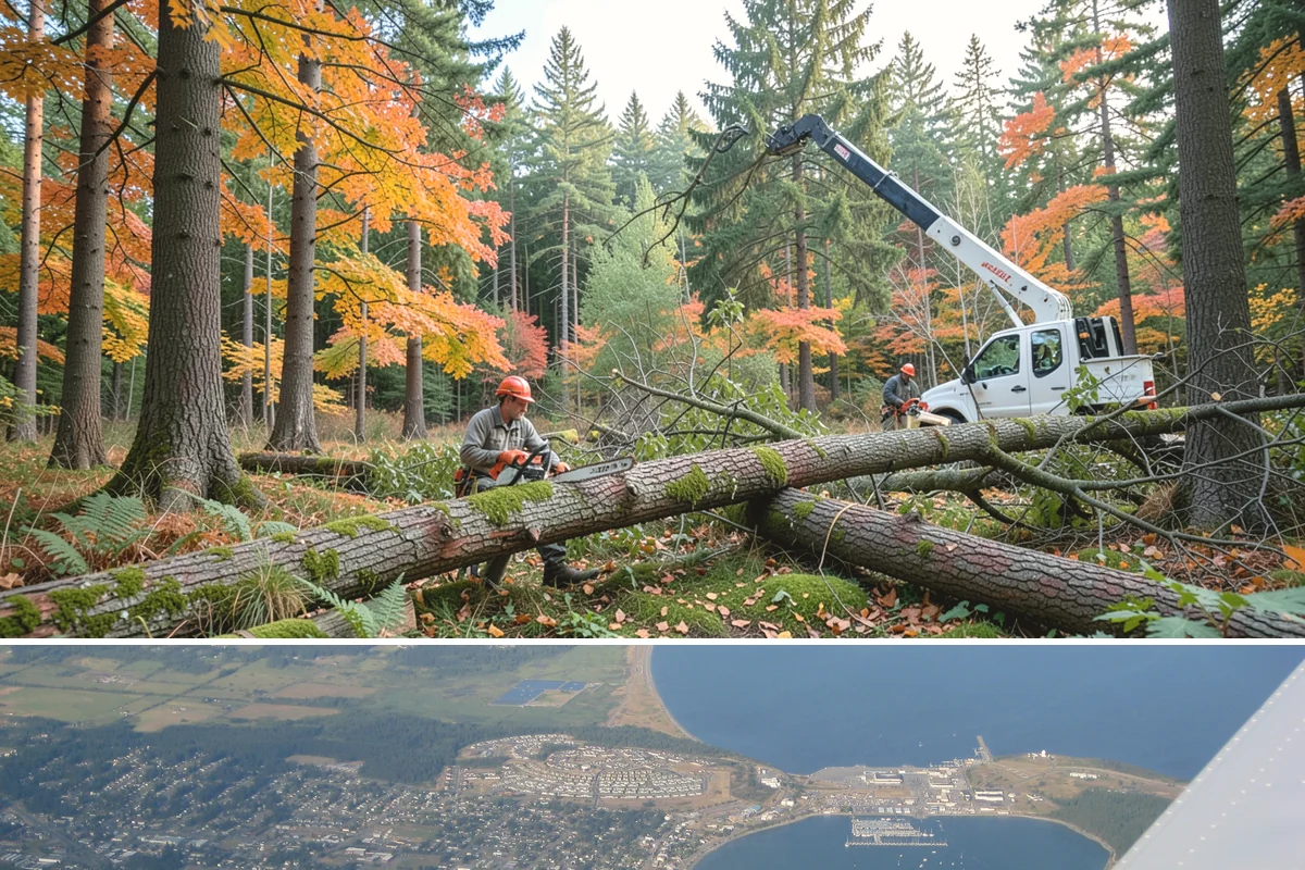 Limb support systems in Oak Harbor, Island County, WA - This service can generally be performed year-round in Puget Sound weather but requires careful planning to avoid ice loading on...