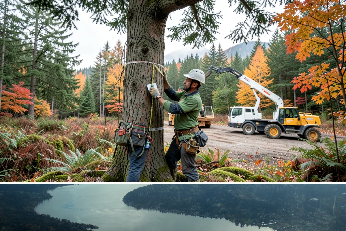 Limb support systems in Sammamish, King County, WA - This service can generally be performed year-round in Puget Sound weather but requires careful planning to avoid ice loading on...