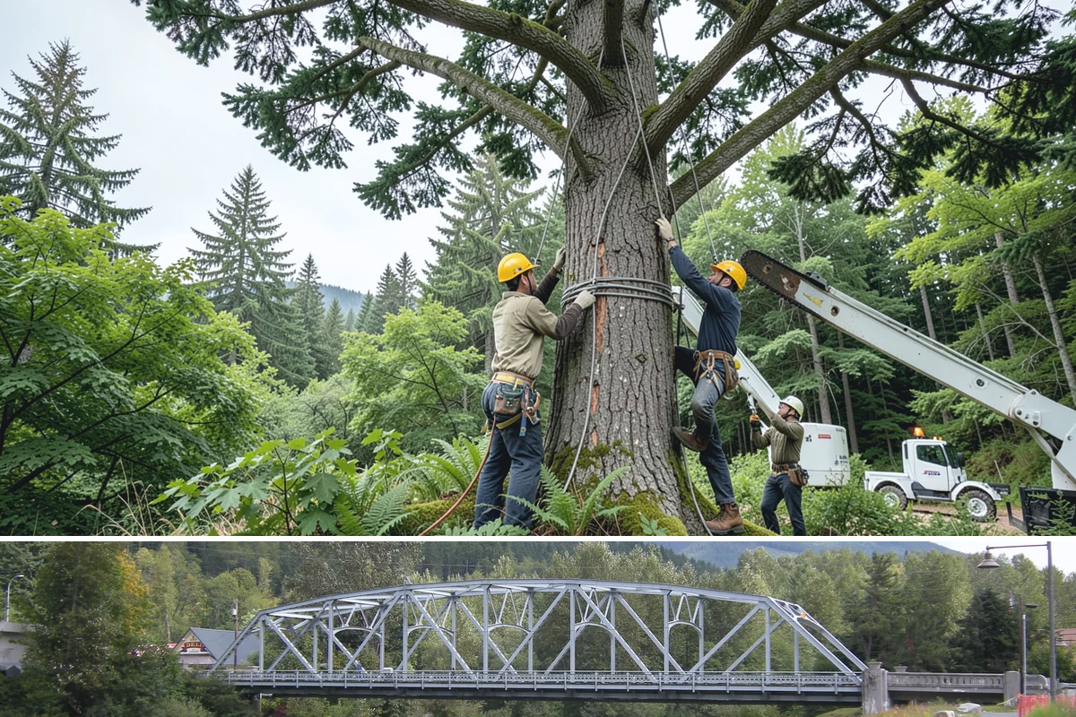 Limb support systems in Skykomish, King County, WA - This service can generally be performed year-round in Puget Sound weather but requires careful planning to avoid ice loading on...