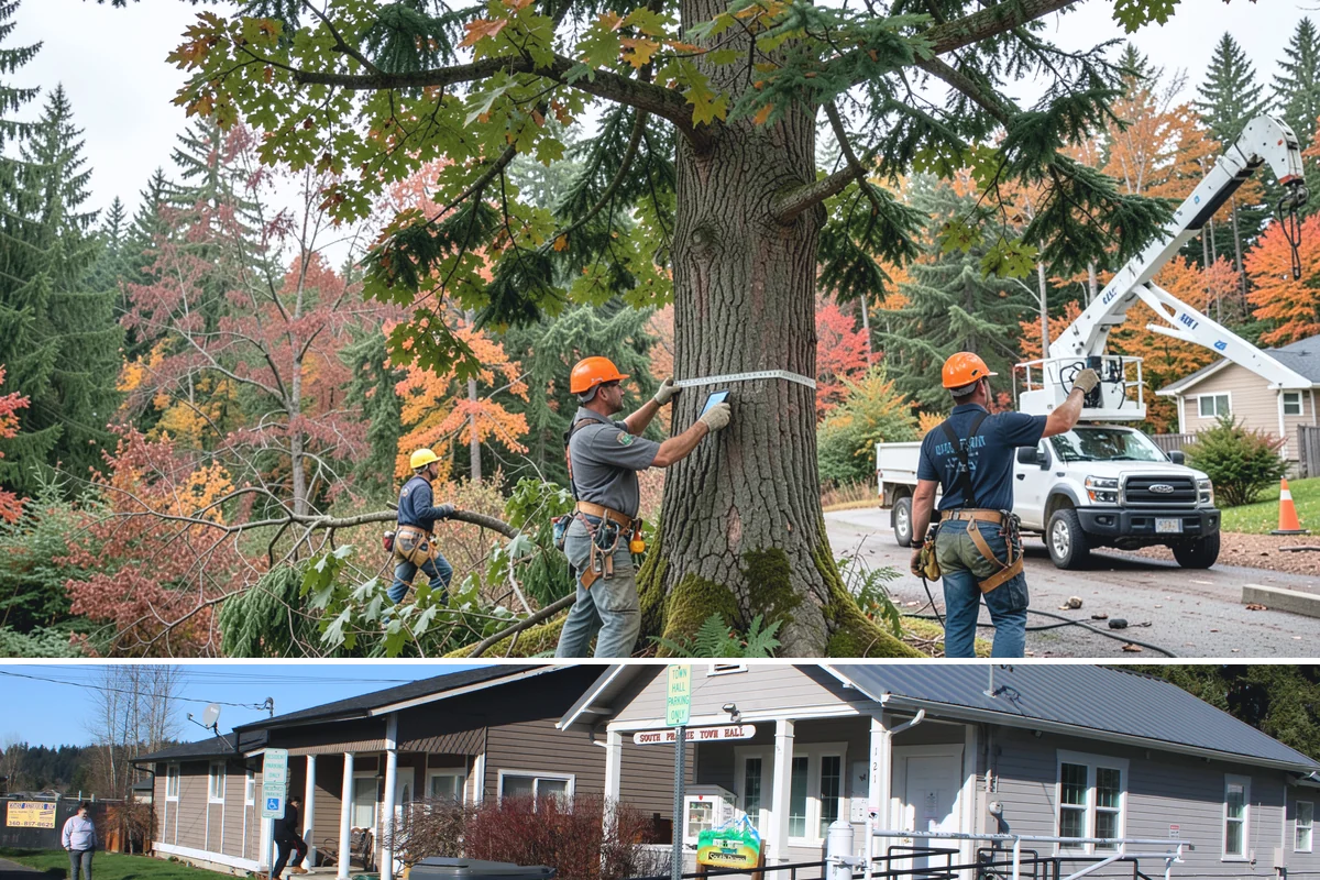 Limb support systems in South Prairie, Pierce County, WA - This service can generally be performed year-round in Puget Sound weather but requires careful planning to avoid ice loading on...