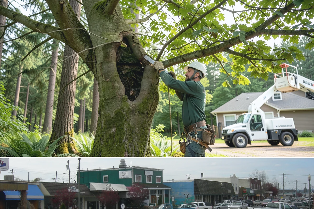 Limb support systems in Stanwood, Snohomish County, WA - This service can generally be performed year-round in Puget Sound weather but requires careful planning to avoid ice loading on...