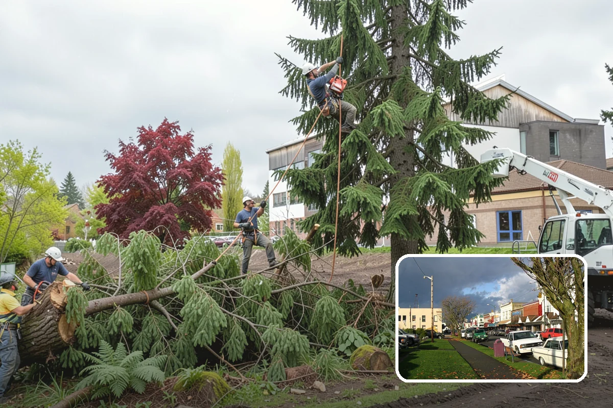 Log hauling in Arlington, Snohomish County, WA - Turns removed wood and debris into usable products