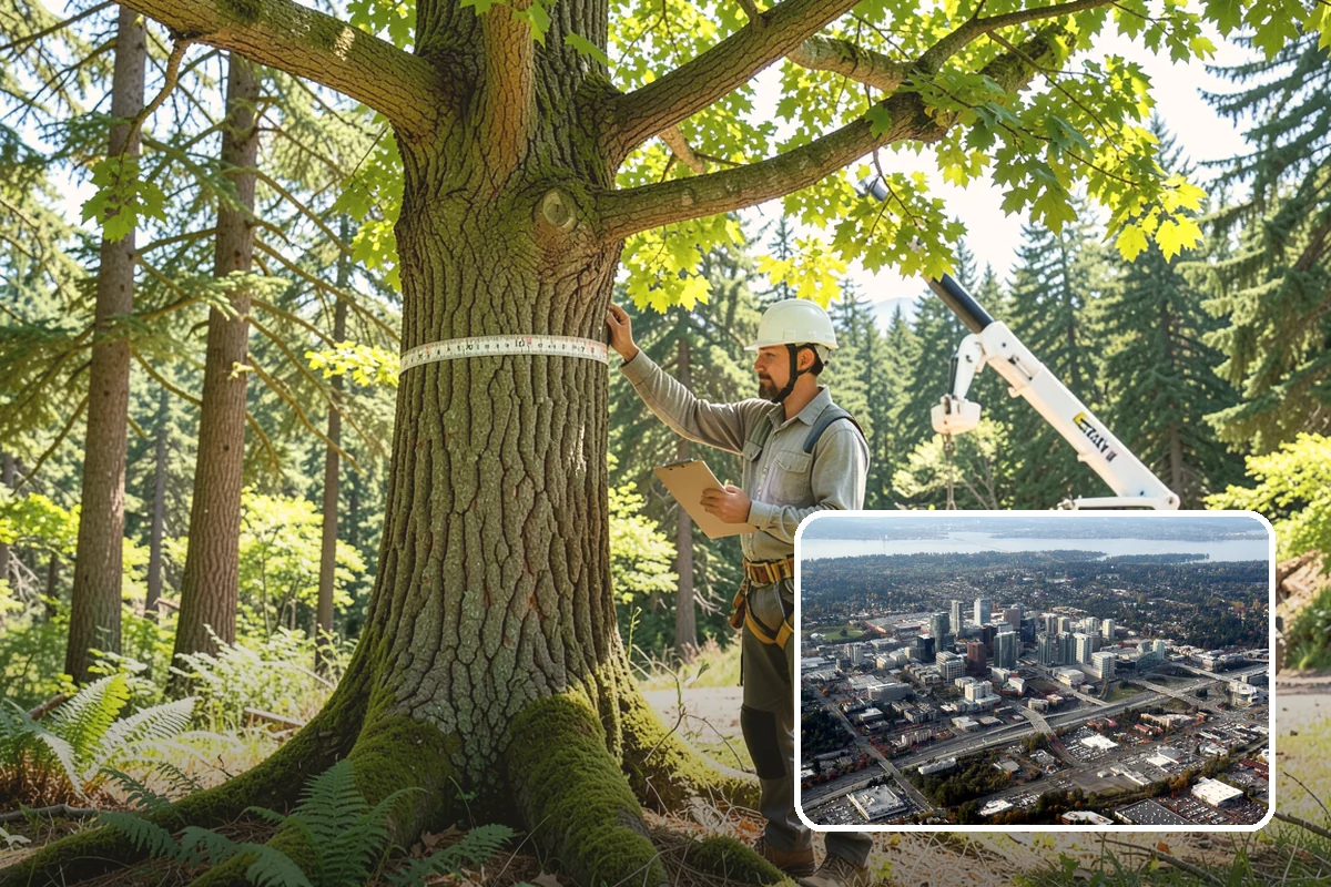 Log hauling in Bellevue, King County, WA - Turns removed wood and debris into usable products