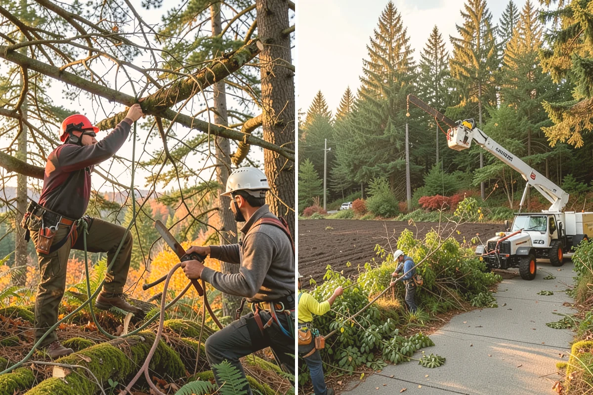 Log hauling in Bellevue, King County, WA - Sort material by type and size