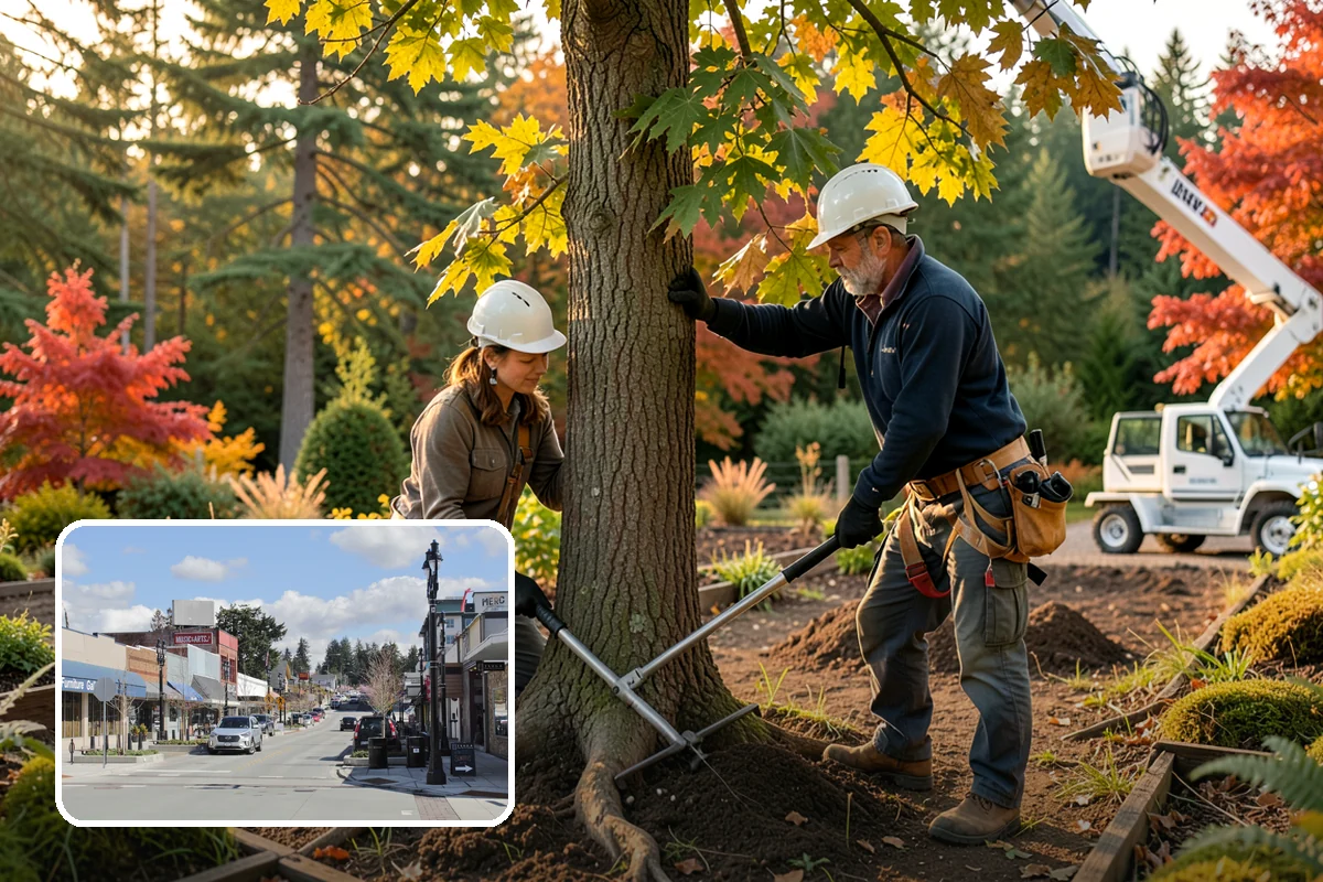 Log hauling in Bothell, King County, WA - Turns removed wood and debris into usable products