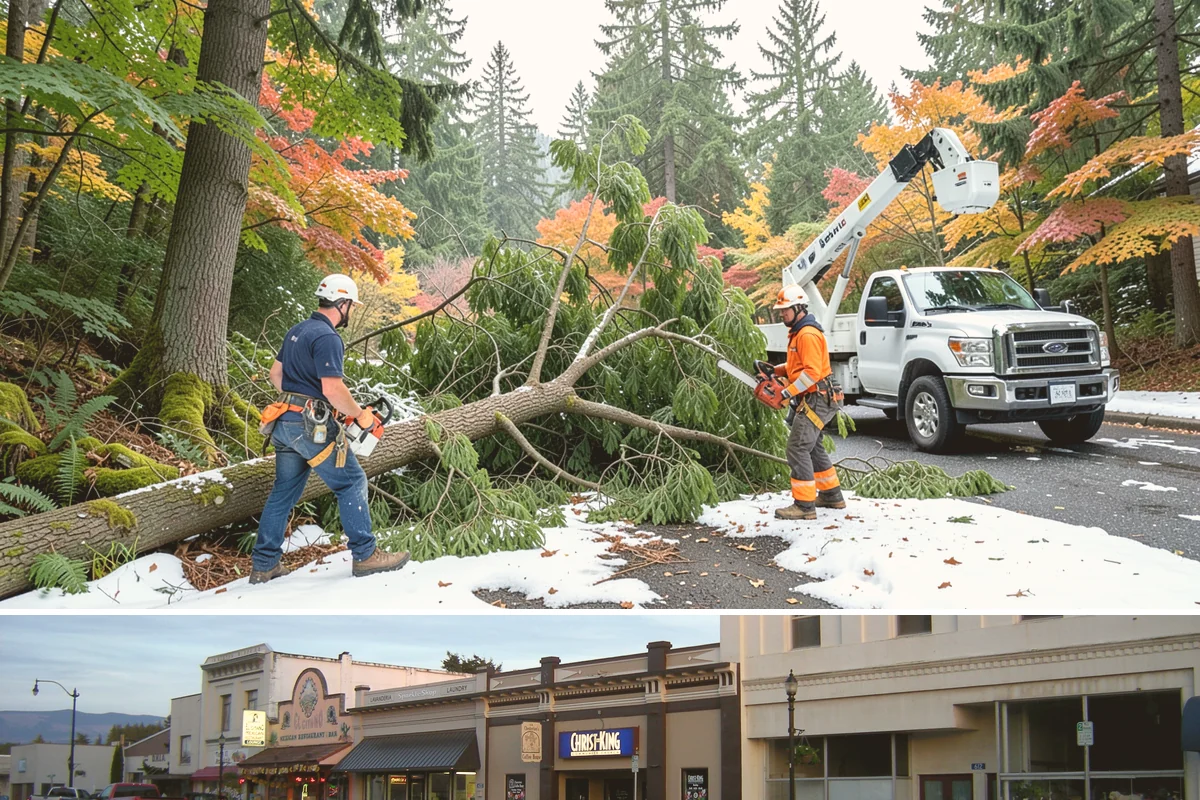Log hauling in Burlington, Skagit County, WA - Service timing depends on seasonal moisture levels that impact wood drying rates for milling or chipping, with operations adapted...